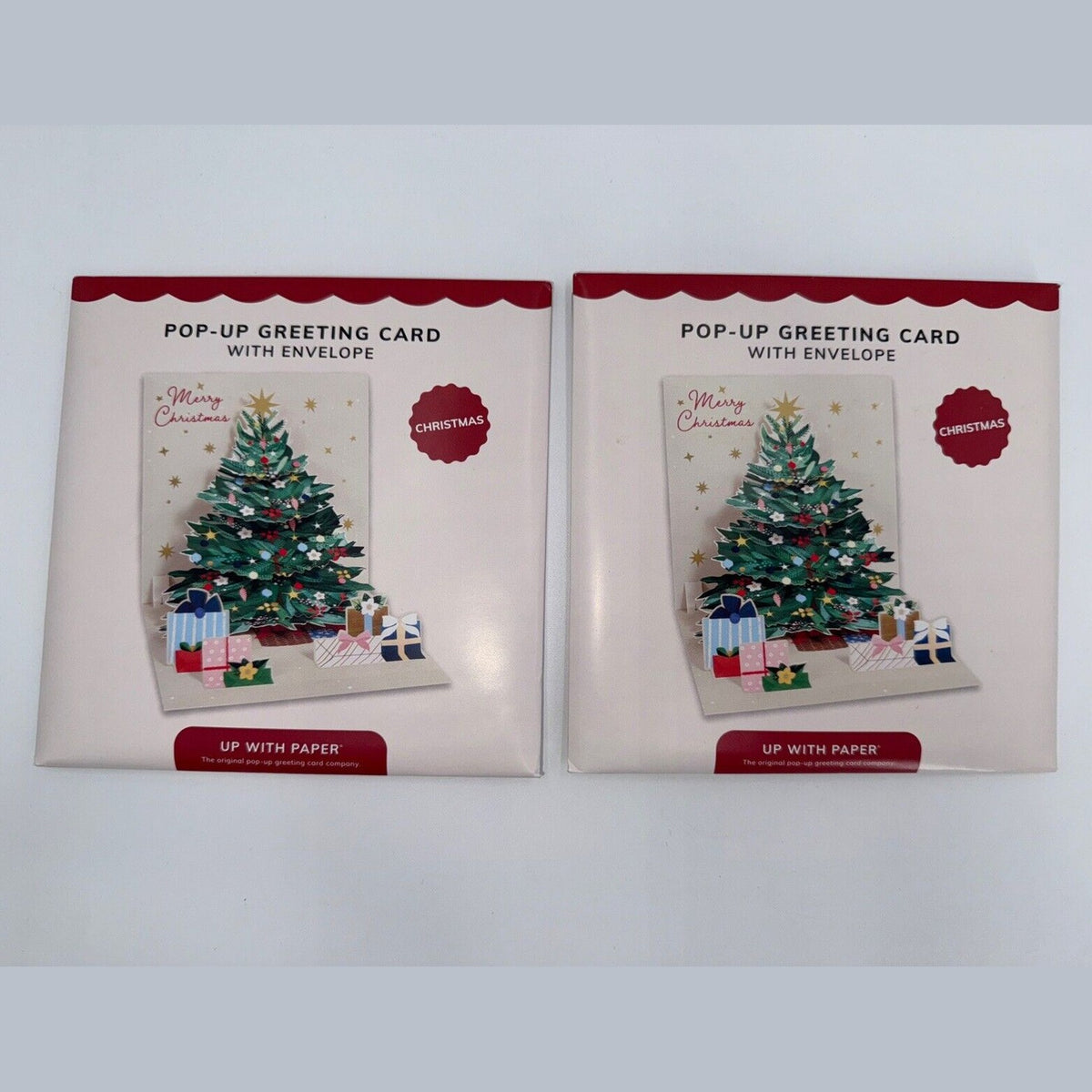 Up With Paper Lot Of 2 Holiday Pop-Up Christmas Cards- Combo - ($20) Great Deal!