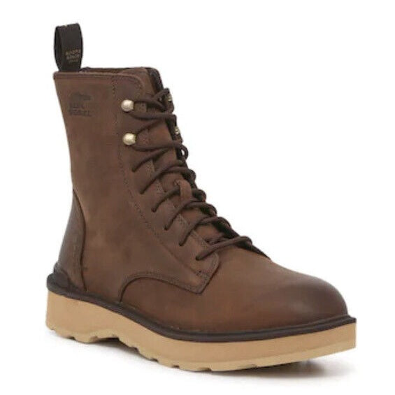 Sorel Men's Hi Line Combat Boot Color: Dark Brown Size 8.5 M - NEW Retail $185