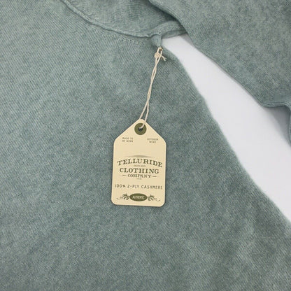 Telluride Clothing Company 2 Ply Cashmere Funnel Neck Sweater-Pistachio-Medium