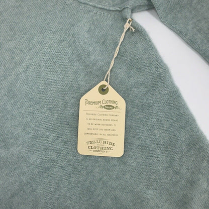 Telluride Clothing Company 2 Ply Cashmere Funnel Neck Sweater-Pistachio-Medium