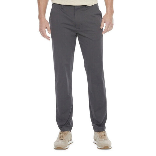 Stylus Chino Pant Regular Fit Slash Dress Stretch - Charcoal Smoke 30W X 30L NEW