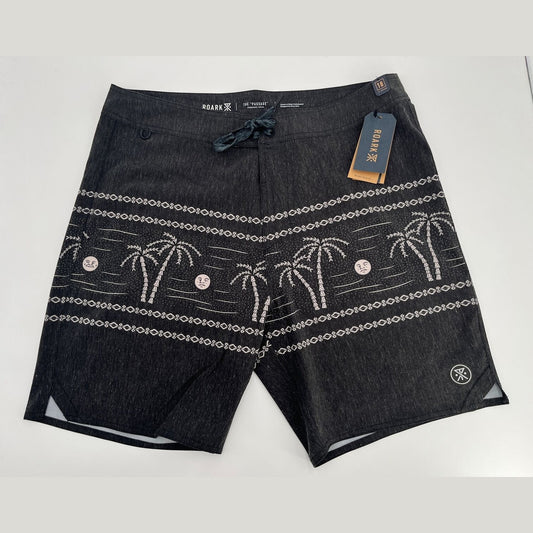 $66 Roark Men’s Passage Noches 18” Boardshorts-Black - Size: 33W  New Tags