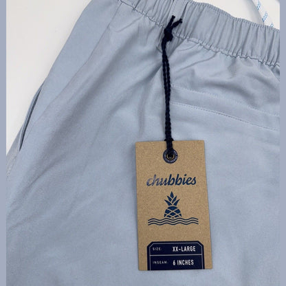 $65 Chubbies Men’s Everywear Tech Fabric 6” Shorts (2025 Version) Blue- 2XLarge