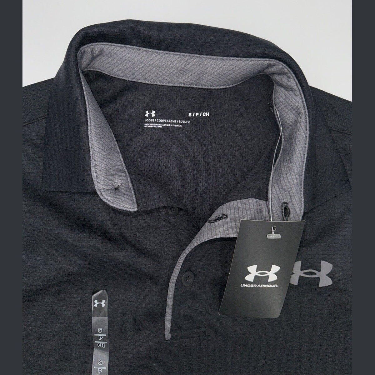 Under Armour Men's UA Tech Performance Golf Polo T-Shirt 1290140-Black-Small-New
