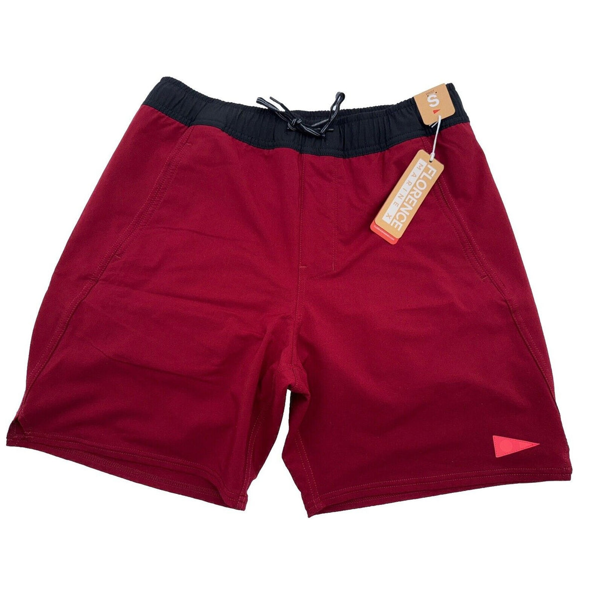 $70 Florence Marine X Burgee F1 All Purpose 7" Shorts - Maroon- Small - NEW Tag