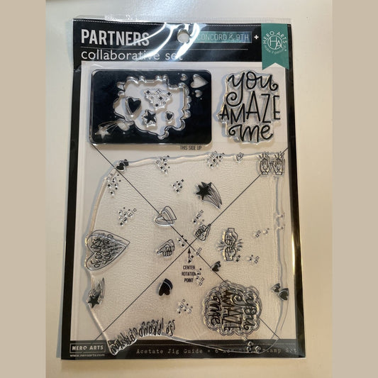 Hero Arts PR100 Poly Clear Stamps 6" x 8" set - Best Price-  Props Turnabout