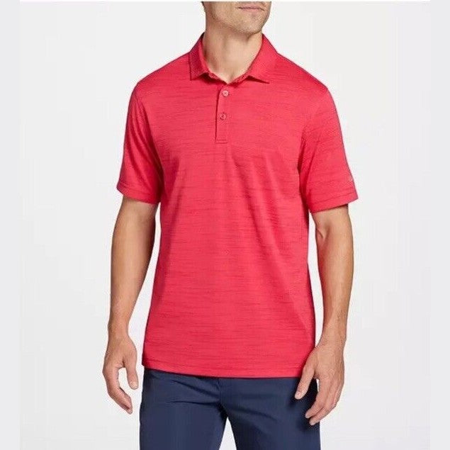 Walter Hagen Men's Performance 11 Conversational Golf Polo -Raspberry- Small-New