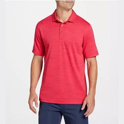 Walter Hagen Men's Performance 11 Conversational Golf Polo -Raspberry- Small-New