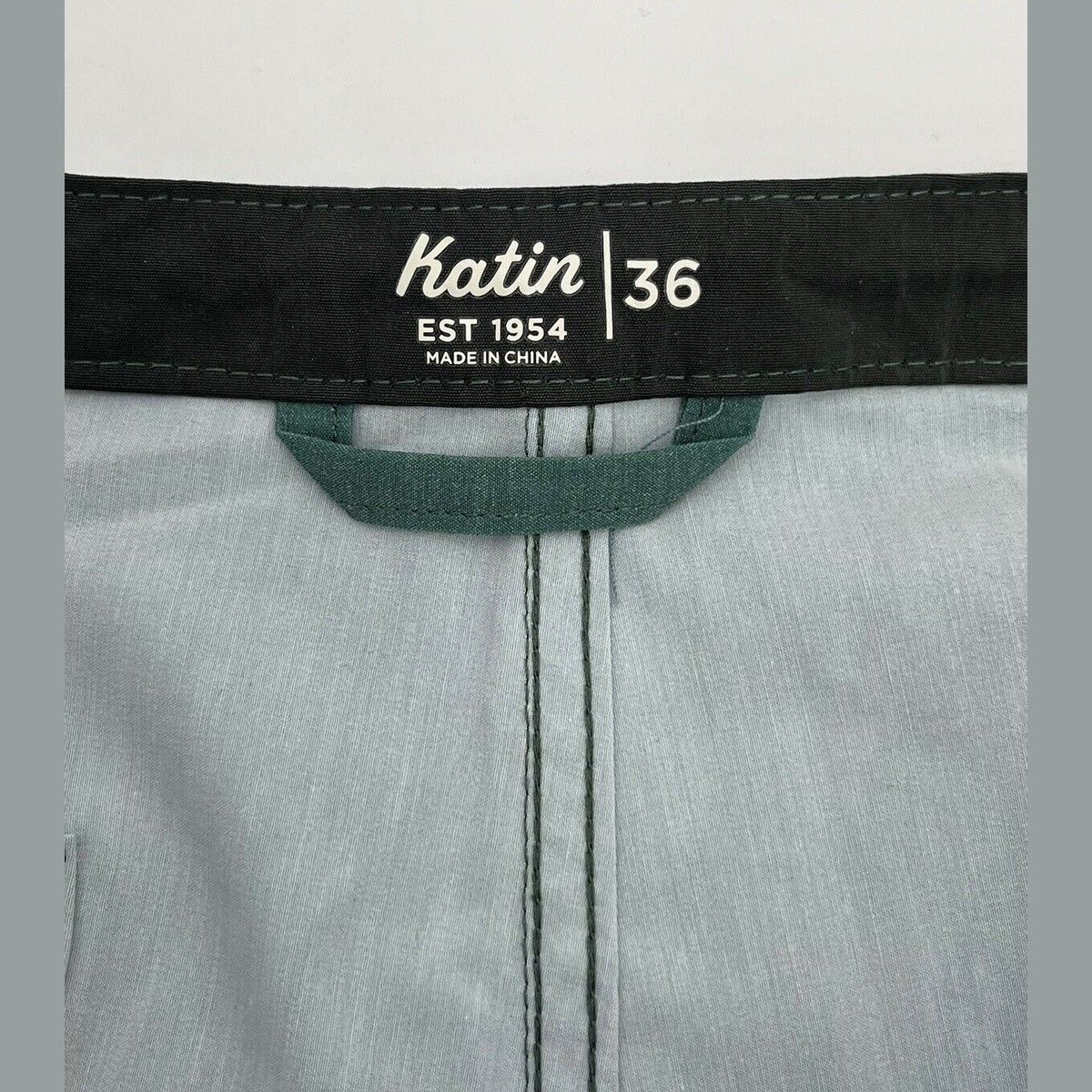 $65 Katin Men’s Hybrid Roam Trunk Shorts -Green Dark Teal-Size: 36" W - NEW