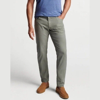 $200 Peter Millar Crown Men’s Crafted Wayfare 5 Pocket Pants-Sage- 34W x 32L-New
