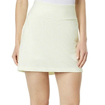 Adidas Golf Printed Skort Ultimate ￼365 UV Protection- White/Lime- Medium- New