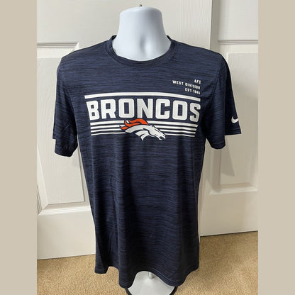 Nike Men’s Denver Broncos Micro T Shirt NFL - Blue/Orange-Small-New Tag $40