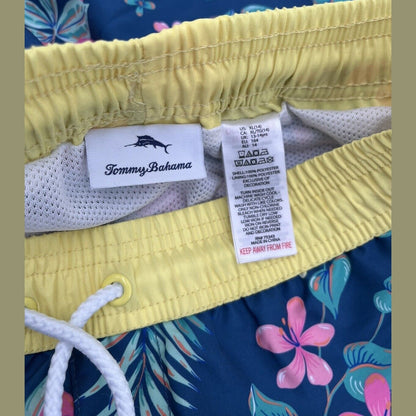 Tommy Bahama Kids Boys Swim Trunks Festive Vallarta Blue - Size: 14 XLarge-  New