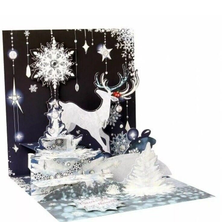 Up With Paper Lot Of 3 Holiday Pop-Up Christmas Cards- Combo - ($30) Great Deal!
