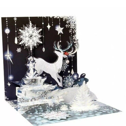 Up With Paper Lot Of 3 Holiday Pop-Up Christmas Cards- Combo - ($30) Great Deal!