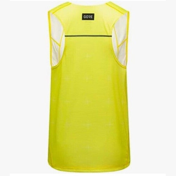 $145 GORE Wear Men’s Contest Singlet Running Shirt  Featherlight-Yellow-Small