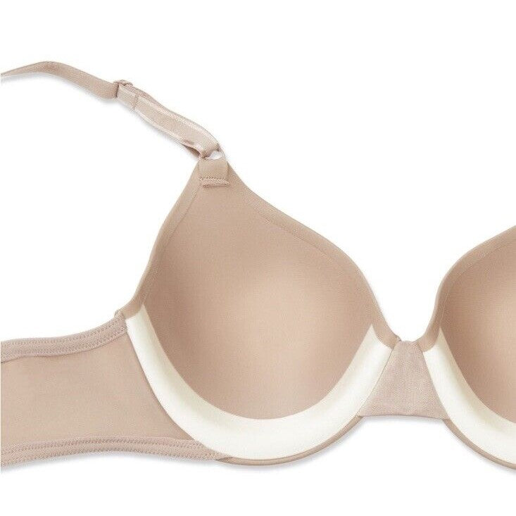 Warners This Is Not A Bra Cushioned Underwire Lightly Lined T-Shirt Bra-Gray-34C