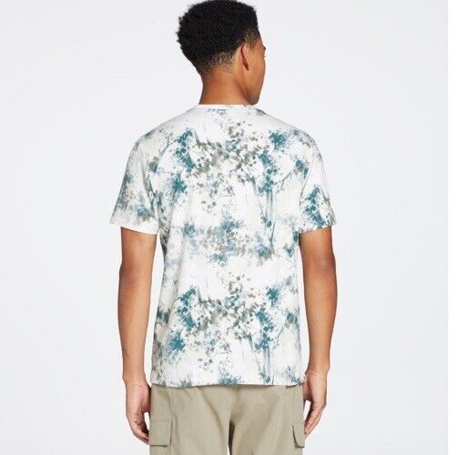 VRST Men's Essential Print Tee Shirt Botanic Mineral Teal- Small -NWT