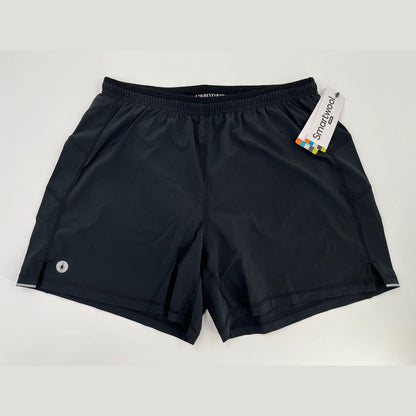 $65 Smartwool Men's Active Lined 5" Running Shorts -Black-Small -NEW