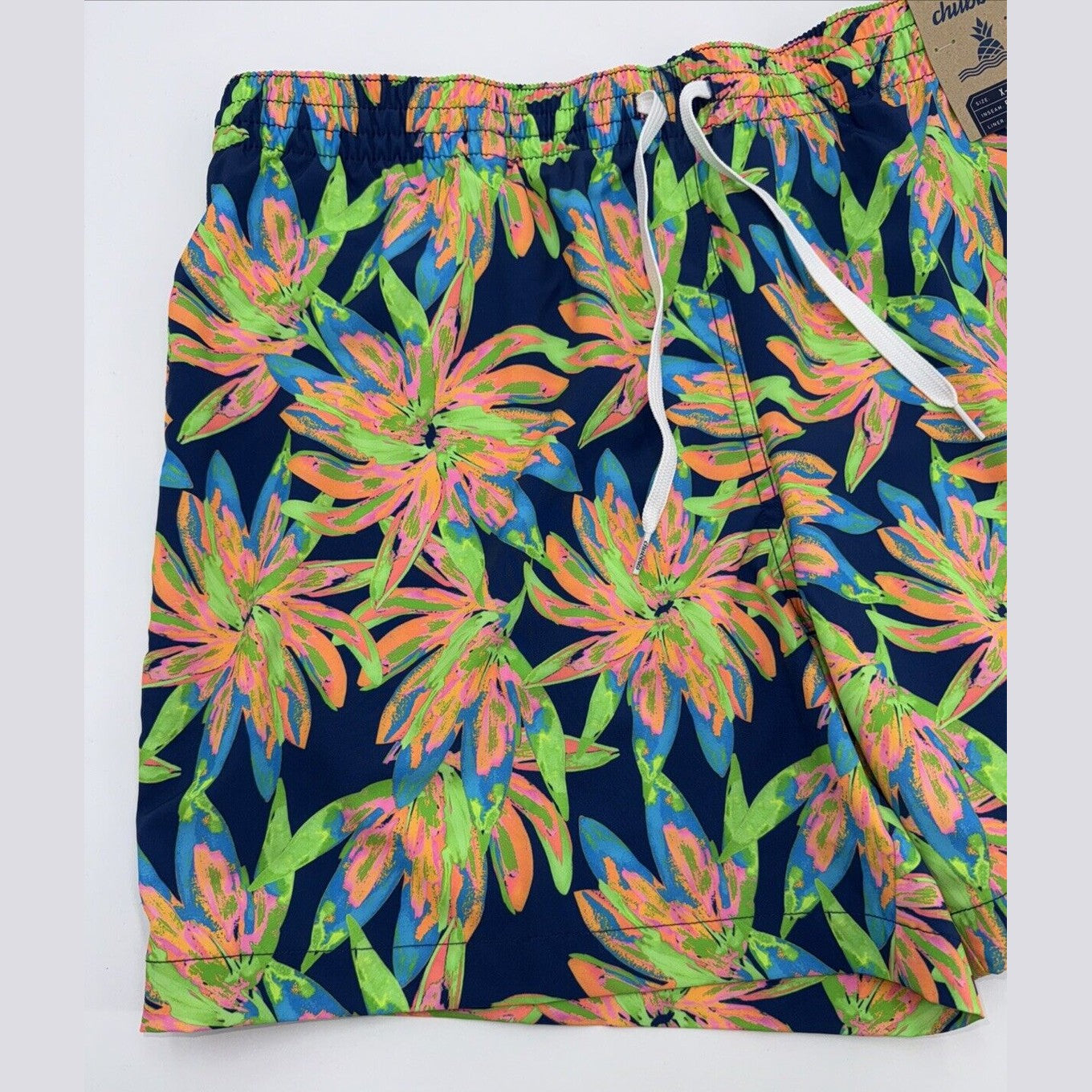$70 Chubbies The Ocean Flowers 5.5" Inseam Swim Trunks-Multi -XLarge -New Tag