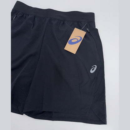 ASICS Men’s Athletic 7" Woven Unlined Running Shorts - Black - Size: Medium -New