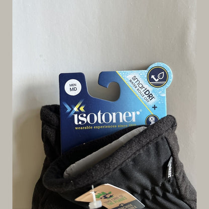 Isotoner Signature Men's Smartouch Gloves Water Resistance-Black Size Medium-New