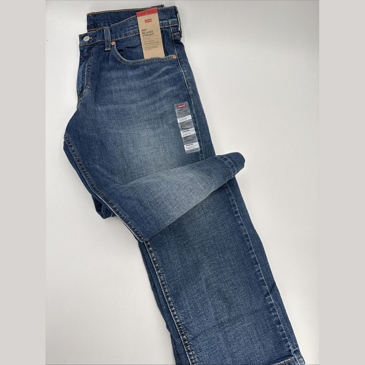 $69.50 Levi's Men's 559 Relaxed Straight Jeans - Mystery Man Blue - 34W 30L -NEW