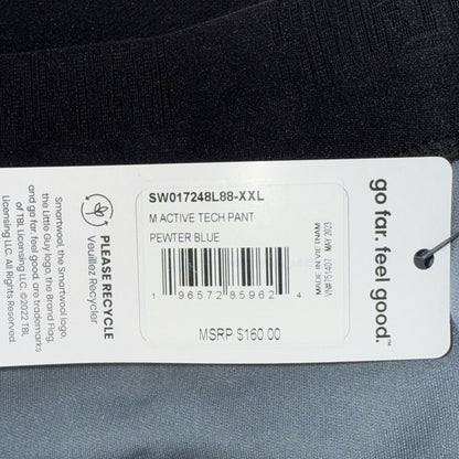 $160 Smartwool Men’s Active Tech Fleece Pants - Pewter Blue- 2XLarge - New Tags