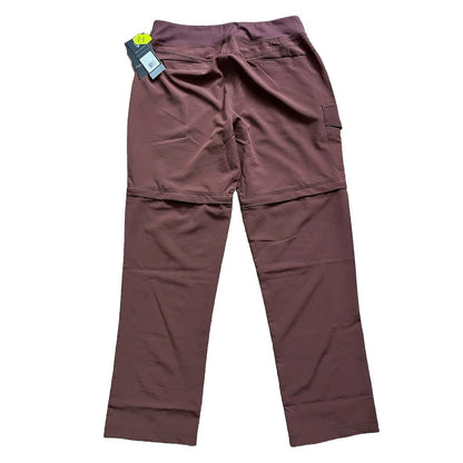 $85 Free Country Women's Get Out There Convertible Pants to Shorts-Cocoa-Medium