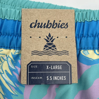 Chubbies Men's Stretch Swim Trunks 5.5" The Low Tides-Multi-X-Large-New $70