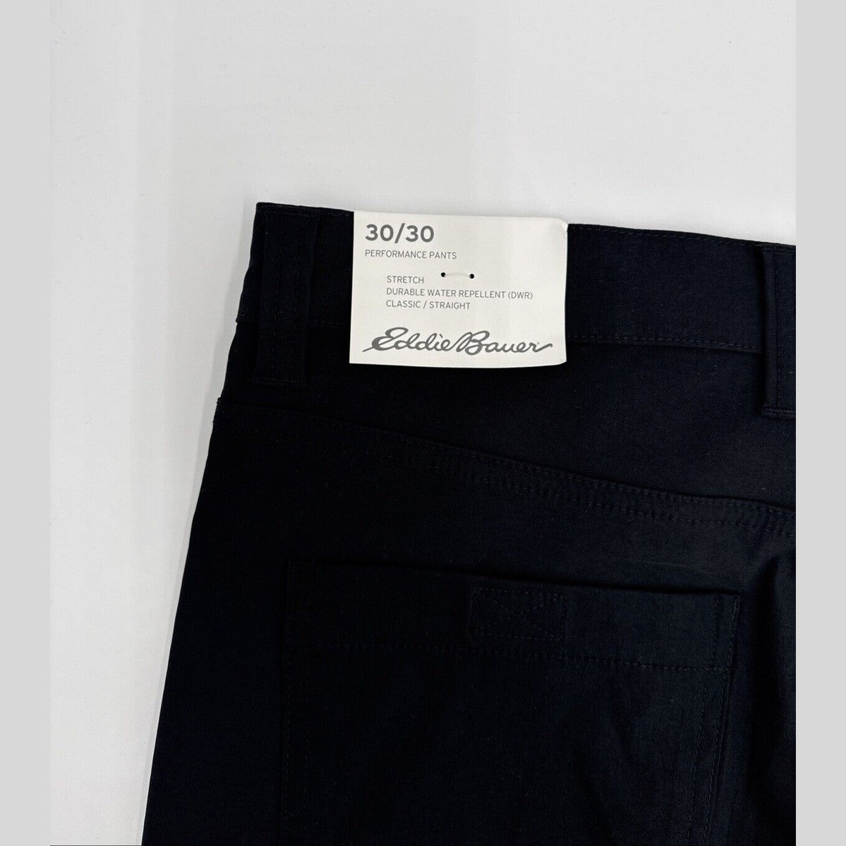 $70 Eddie Bauer Men’s Performance Tech Lightweight Stretch- Black - 30W 30L-NEW