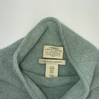 Telluride Clothing Company 2 Ply Cashmere Funnel Neck Sweater-Pistachio-Medium