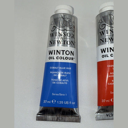 Combo Of 3 Winsor and Newton Winton Oil Colour 1.25 oz. Cadmium 1 Red,2 Blue