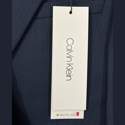 Calvin Klein Men's X Slim Fit Malbin Blue/Charcoal Suit Jacket Size 38 Short NWT