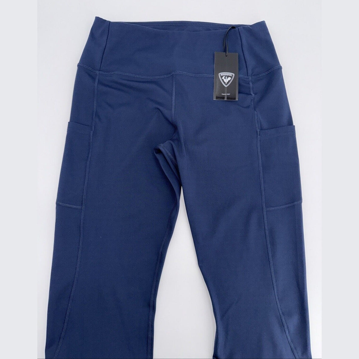 $95 Rossignol Women’s Stretch Full Length Running Tights- Navy- Large -New Tags