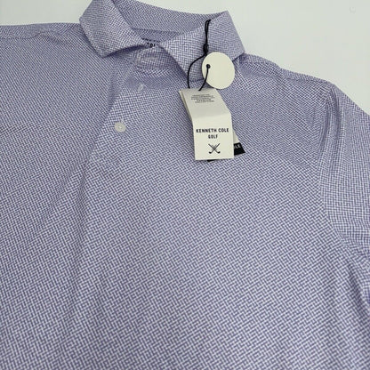 $59 Kenneth Cole Men’s Pique Cooling Performance Polo Shirt UPF 50-Orchid-Small