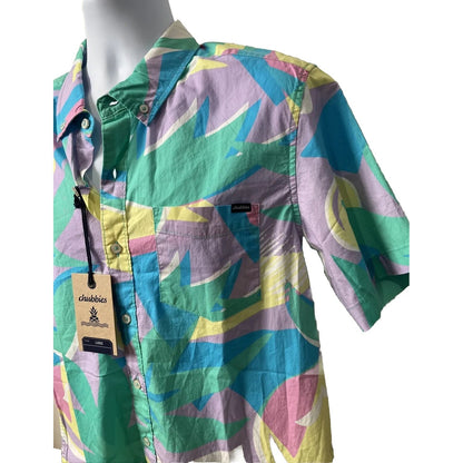 Chubbies Men’s Shirt The Surfside Friday Shirt-Multi -Large- New Tag $65