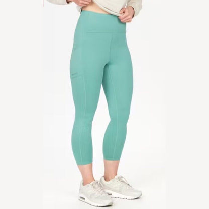 $80 Marmot Women's Rock Haven 7/8 Tights UPF 50- Blue Agave- Large - NWT