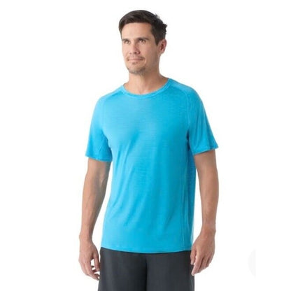 $60 Smartwool Men’s Active Ultralite Short Sleeve Shirt- Iceberg Blue-Medium-New