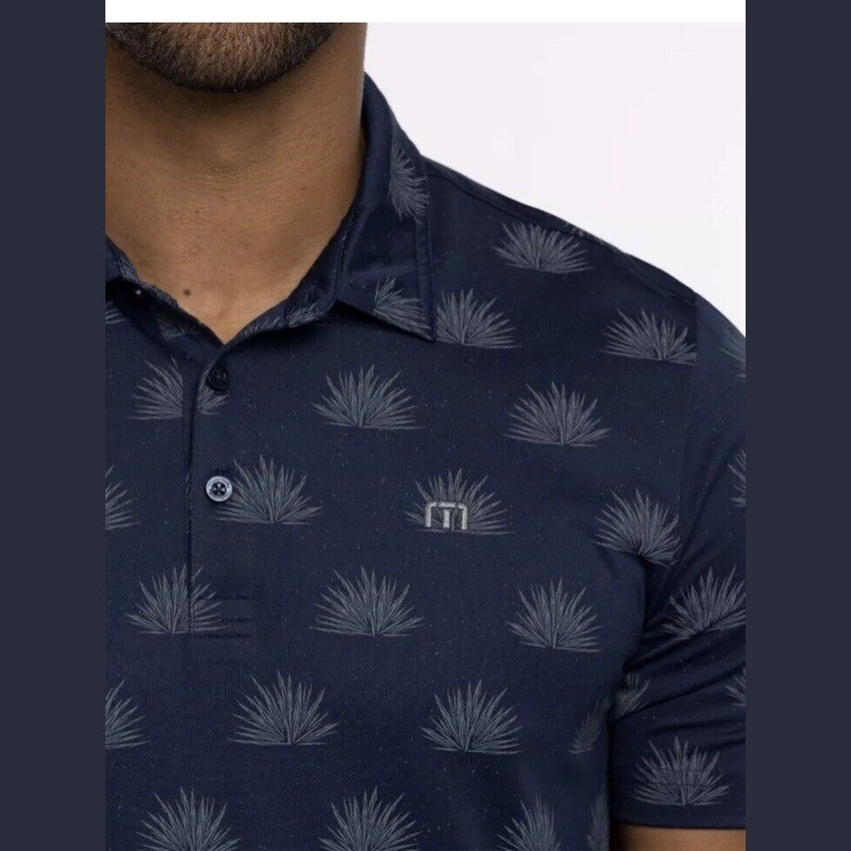 $95 Travis Mathew Men’s At The Buffet No Logo Golf Polo Shirt- Navy-Small -New
