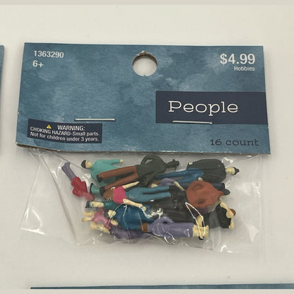 6 Pack Lot Of Mini Figures From Hobby Lobby- 3 People, 2 Float, 1 Farm- Deal!