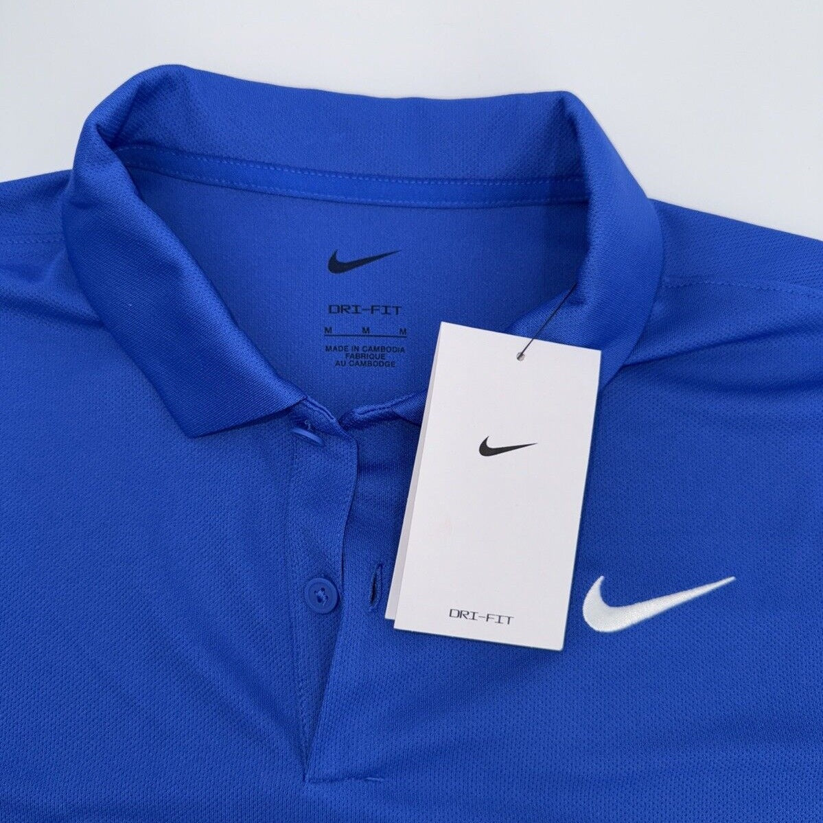 $50 Nike Men's Dri-FIT Short Sleeve Golf Polo FZ5646 -Royal Blue - Medium - NEW