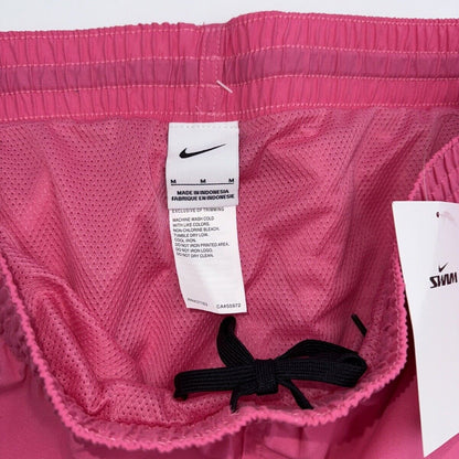 Nike Men's Swoosh Swim Trunks NESSF560-656-  Pink - Medium -NEW- MSRP $50