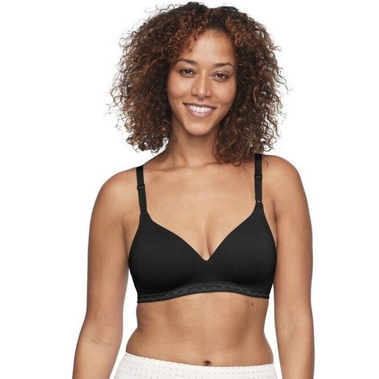 Warners Women’s Cloud 9 Super Soft Wireless Lightly Lined Bra 1269- Black - 34C