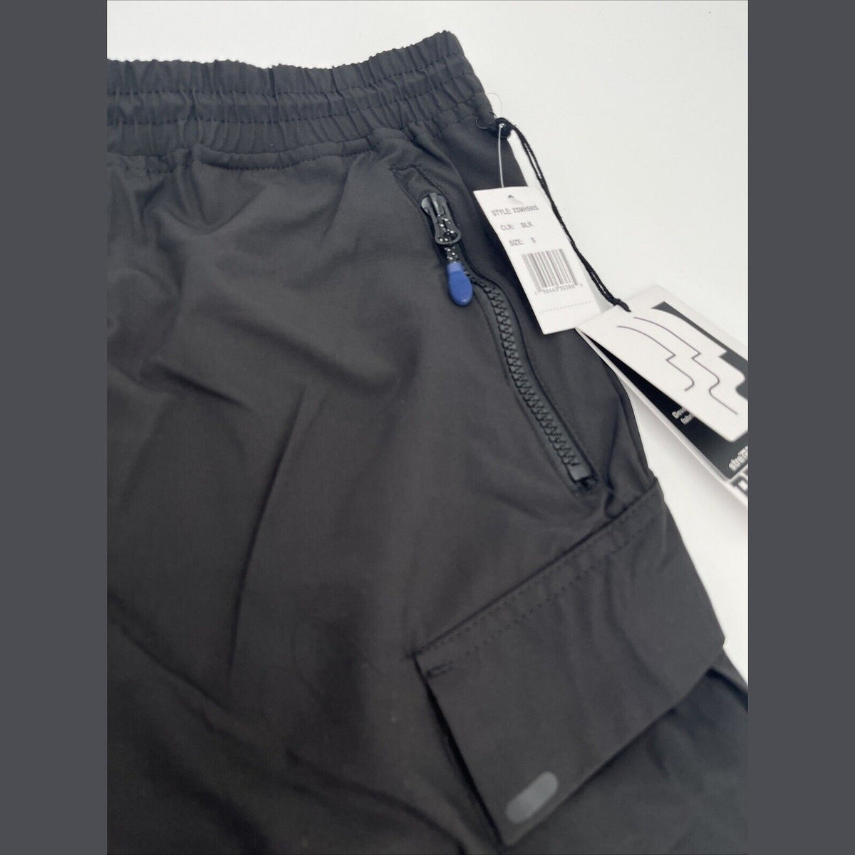 $49 BKLYN Athletics Men’s 7" Shorts Ultimate Cargo Pockets-Black- Small-New Tag