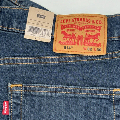 Levi's Men’s 514 Relaxed Fit Straight Jeans US - Midnight- 32W x 30L -New $69.50