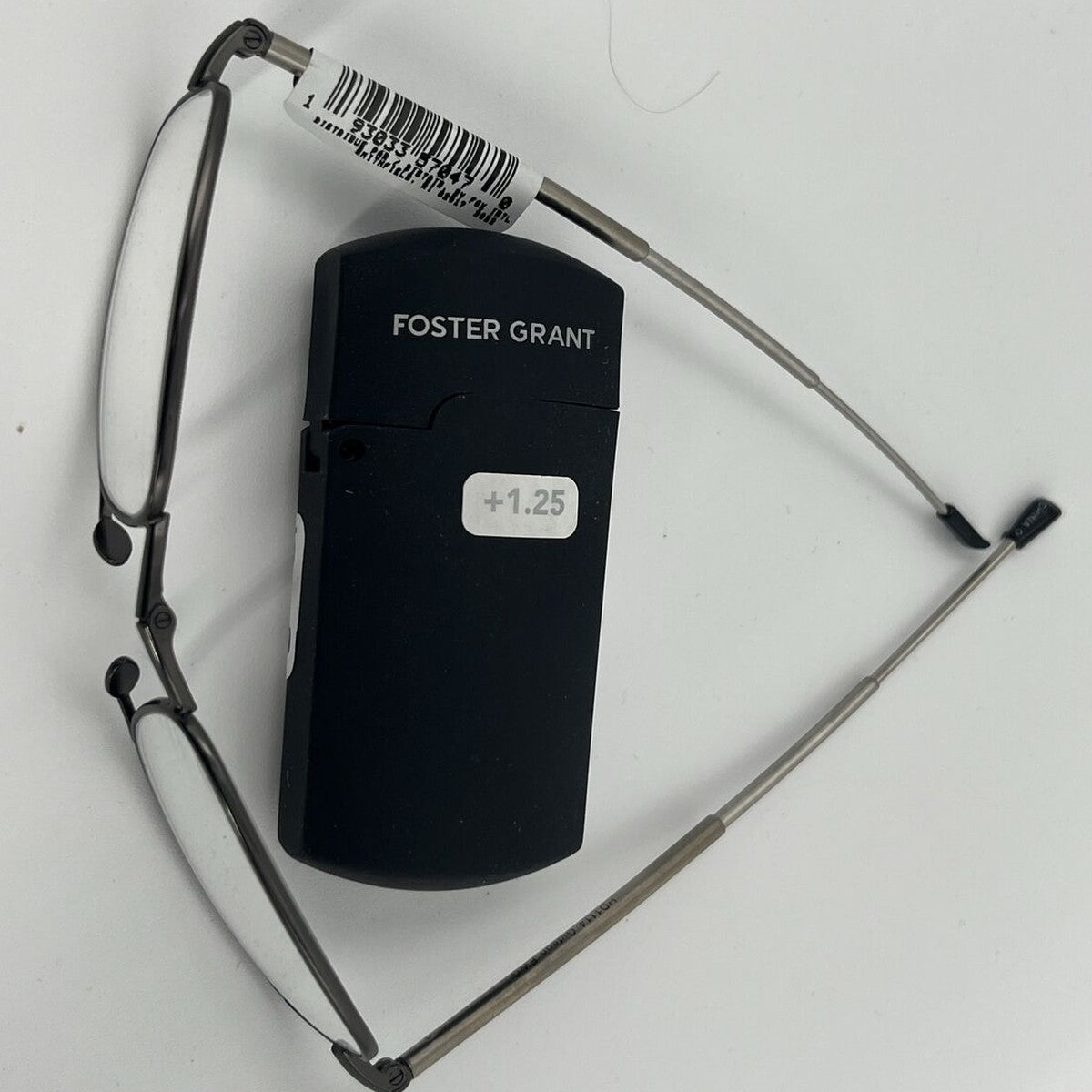 Lot Of 2 Foster Grant MicroVision GIDEON Folding Reader Glasses-Black,+3.25 -New