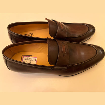 Ike Behar Trey Leather Loafers, Men's Size 8.5M- Brown NEW MSRP $450