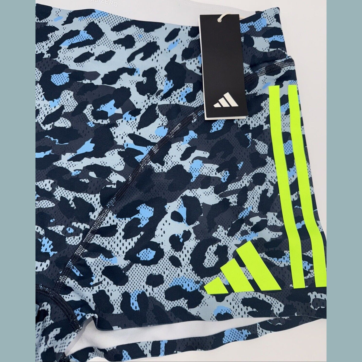 $85 Adidas Women Adizero Booty Elite Running tights shorts IT5775- Blue- Medium