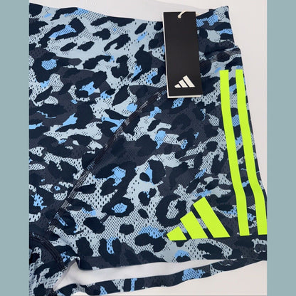 $85 Adidas Women Adizero Booty Elite Running tights shorts IT5775- Blue- Medium